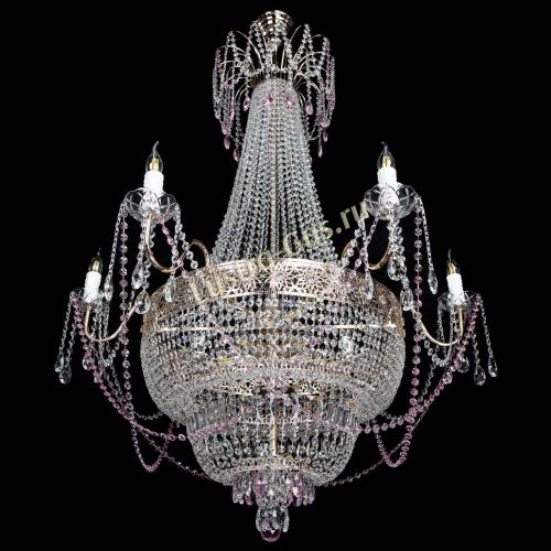 Люстра Елизавета Восток розовая в Симферополе Гусь Хрустальный