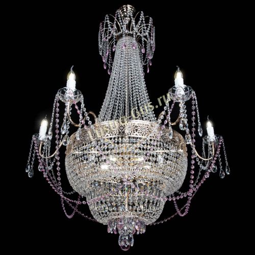 Люстра Елизавета Восток розовая в Симферополе Гусь Хрустальный