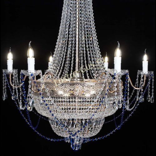 Люстра Елизавета Восток синяя в Симферополе Гусь Хрустальный