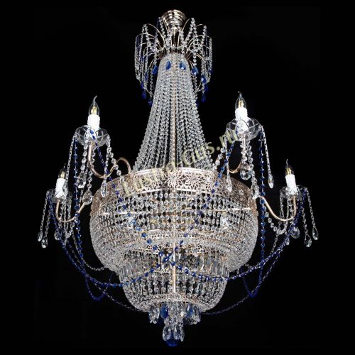 Люстра Елизавета Восток синяя в Симферополе Гусь Хрустальный