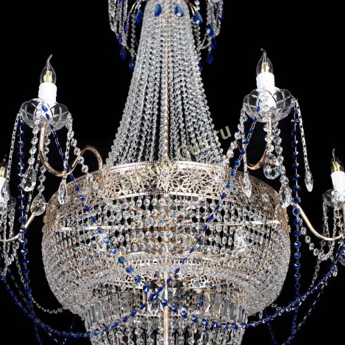 Люстра Елизавета Восток синяя в Симферополе Гусь Хрустальный