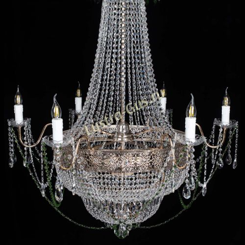 Люстра Елизавета Восток зеленая в Симферополе Гусь Хрустальный