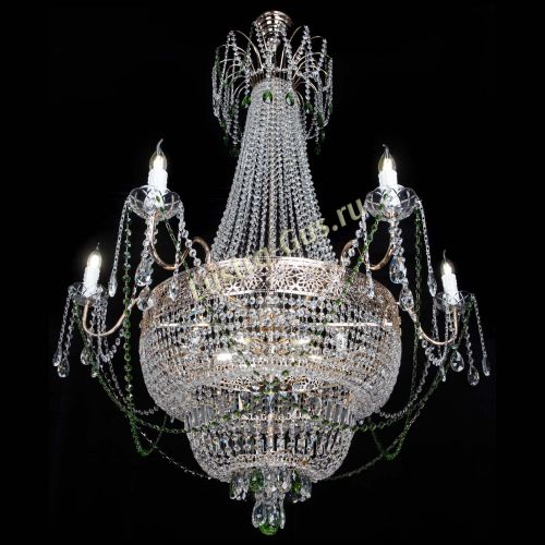 Люстра Елизавета Восток зеленая в Симферополе Гусь Хрустальный
