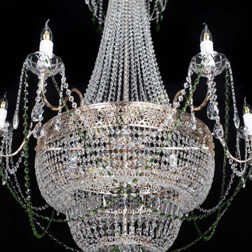 Люстра Елизавета Восток зеленая в Симферополе Гусь Хрустальный