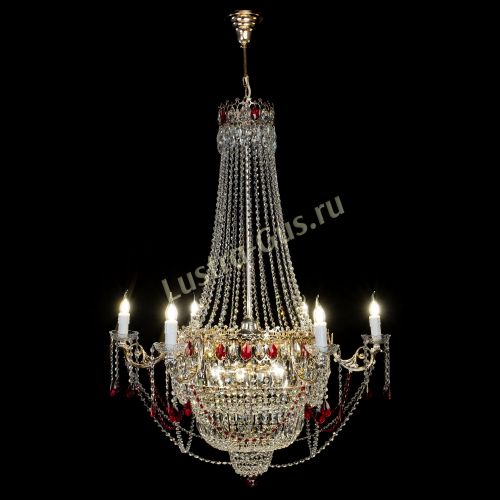 Люстра Елизавета красная в Симферополе Гусь Хрустальный