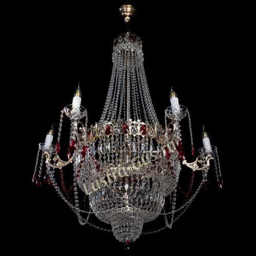 Люстра Елизавета красная в Симферополе Гусь Хрустальный