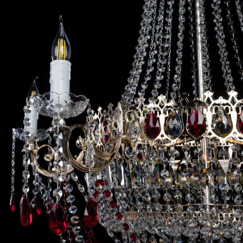 Люстра Елизавета красная в Симферополе Гусь Хрустальный