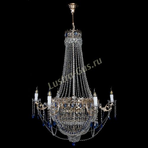 Люстра Елизавета синяя в Симферополе Гусь Хрустальный