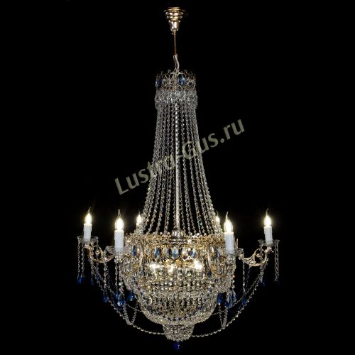 Люстра Елизавета синяя в Симферополе Гусь Хрустальный
