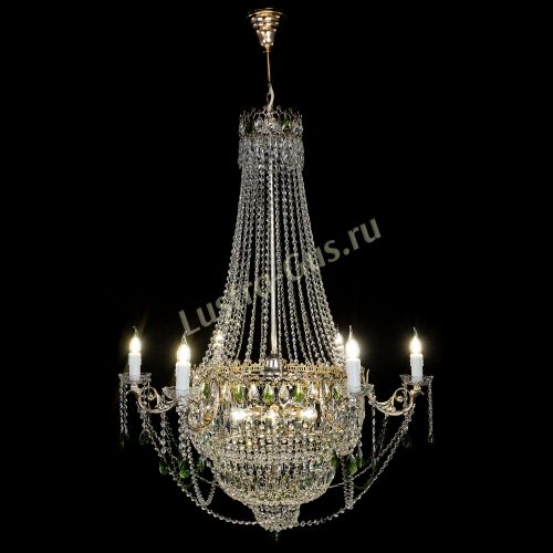 Люстра Елизавета зеленая в Симферополе Гусь Хрустальный