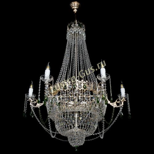 Люстра Елизавета зеленая в Симферополе Гусь Хрустальный