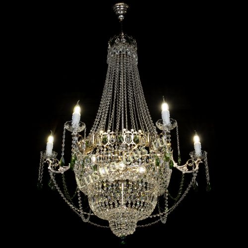 Люстра Елизавета зеленая в Симферополе Гусь Хрустальный