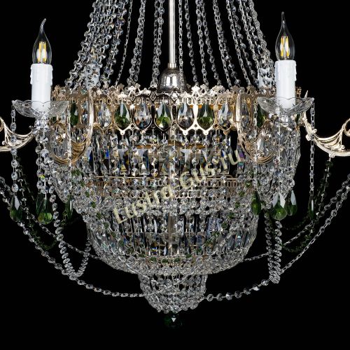 Люстра Елизавета зеленая в Симферополе Гусь Хрустальный