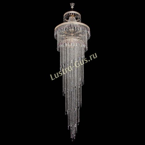 Люстра Флоренция Водопад №8 розовая в Симферополе Гусь Хрустальный