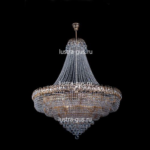 Люстра Хрустальное Кольцо пирамида с подвесом в Симферополе Гусь Хрустальный