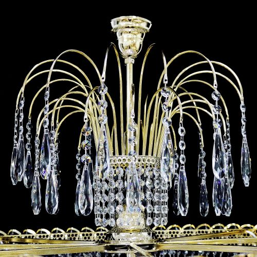 Люстра Хрустальный Каскад №12 Королевский в Симферополе Гусь Хрустальный