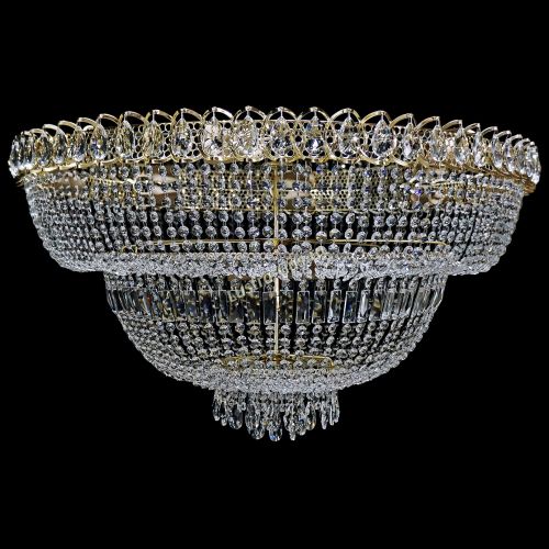 Люстра Хрустальный Каскад №13 2 яруса в Симферополе Гусь Хрустальный