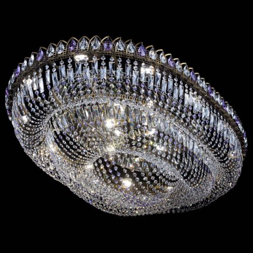 Люстра Кольцо Овал №17 под бронзу фиолетовая в Симферополе Гусь Хрустальный