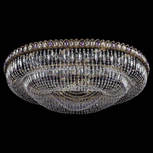 Люстра Кольцо Овал №17 под бронзу фиолетовая в Симферополе Гусь Хрустальный