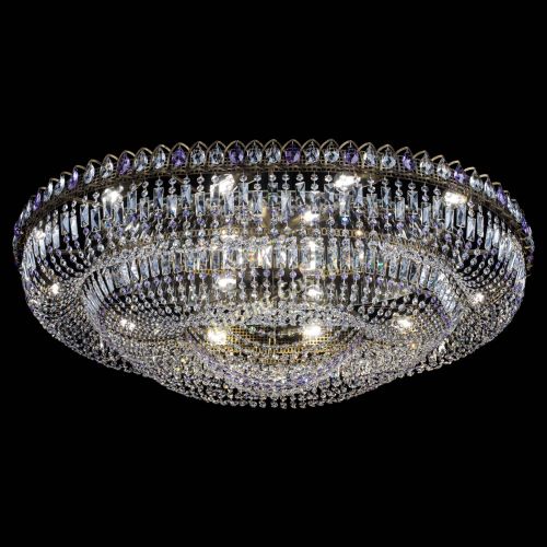 Люстра Кольцо Овал №17 под бронзу фиолетовая в Симферополе Гусь Хрустальный