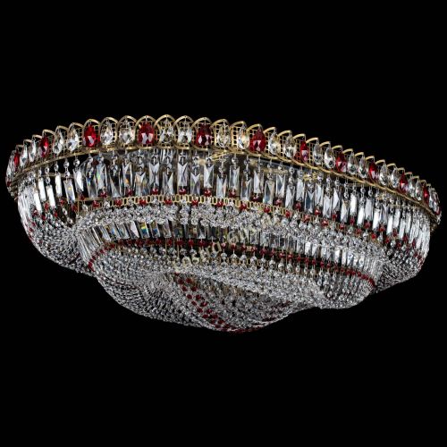 Люстра Кольцо Овал №17 под бронзу красная в Симферополе Гусь Хрустальный