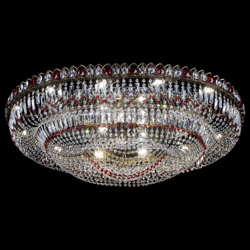 Люстра Кольцо Овал №17 под бронзу красная в Симферополе Гусь Хрустальный