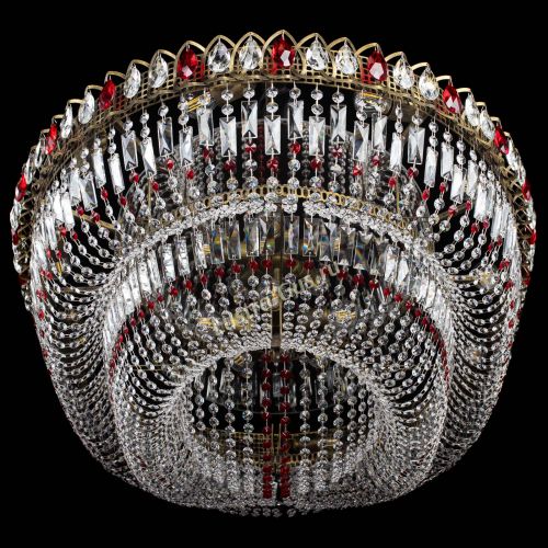 Люстра Кольцо Овал №17 под бронзу красная в Симферополе Гусь Хрустальный