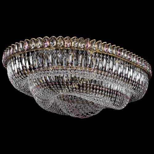 Люстра Кольцо Овал №17 под бронзу розовая в Симферополе Гусь Хрустальный