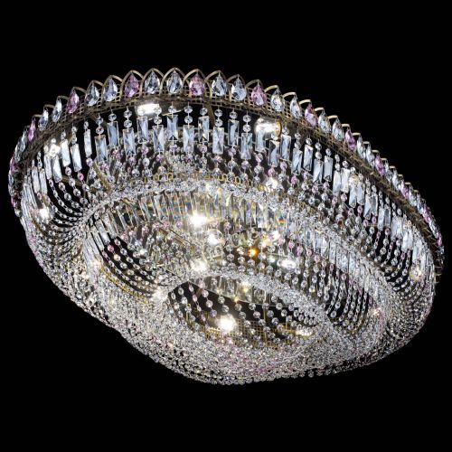 Люстра Кольцо Овал №17 под бронзу розовая в Симферополе Гусь Хрустальный