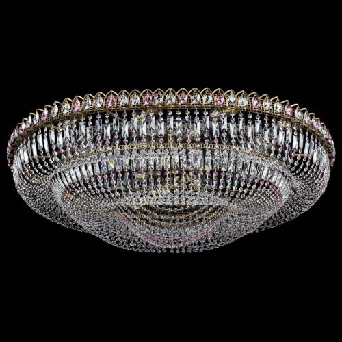 Люстра Кольцо Овал №17 под бронзу розовая в Симферополе Гусь Хрустальный