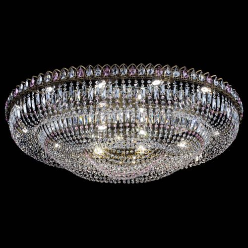 Люстра Кольцо Овал №17 под бронзу розовая в Симферополе Гусь Хрустальный