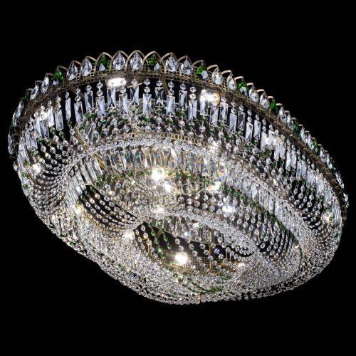 Люстра Кольцо Овал №17 под бронзу зеленая в Симферополе Гусь Хрустальный