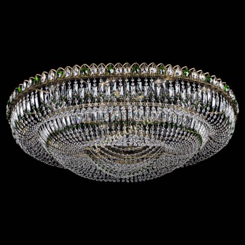 Люстра Кольцо Овал №17 под бронзу зеленая в Симферополе Гусь Хрустальный