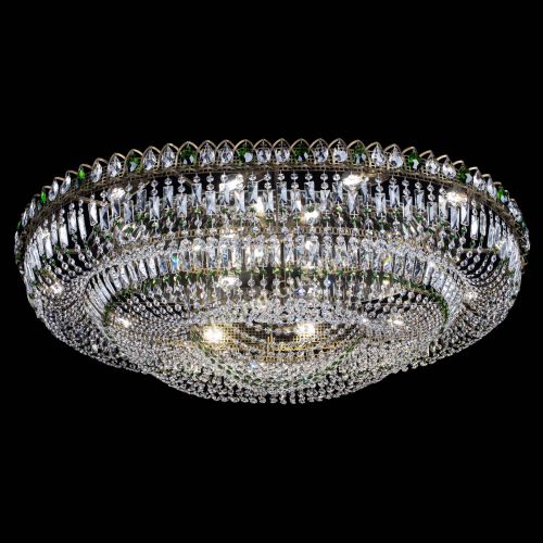 Люстра Кольцо Овал №17 под бронзу зеленая в Симферополе Гусь Хрустальный