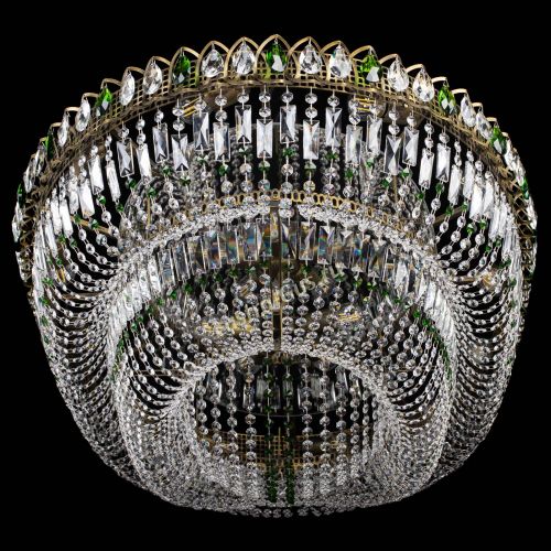 Люстра Кольцо Овал №17 под бронзу зеленая в Симферополе Гусь Хрустальный