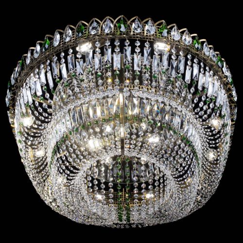 Люстра Кольцо Овал №17 под бронзу зеленая в Симферополе Гусь Хрустальный