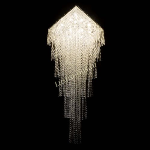 Люстра Квадрат Каскад №8 в Симферополе Гусь Хрустальный