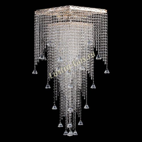 Люстра Квадрат Водопад с конусами в Симферополе Гусь Хрустальный