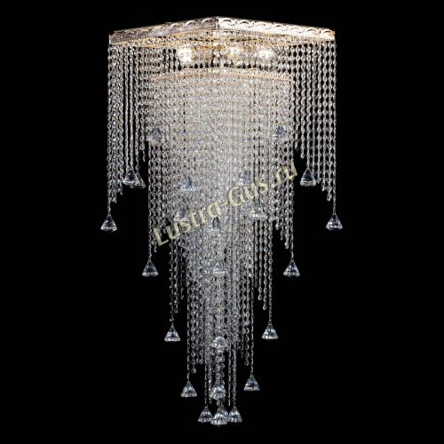 Люстра Квадрат Водопад с конусами в Симферополе Гусь Хрустальный