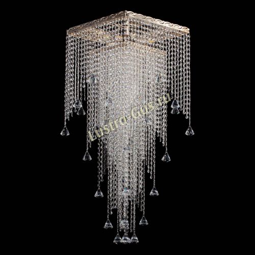 Люстра Квадрат Водопад с конусами в Симферополе Гусь Хрустальный