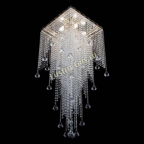 Люстра Квадрат Водопад с конусами в Симферополе Гусь Хрустальный