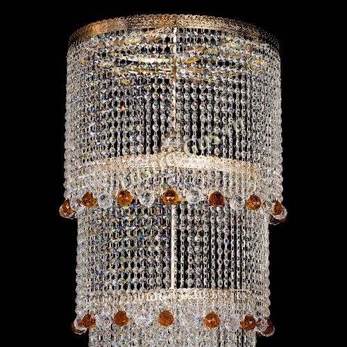 Люстра Милан каскад шар чайный в Симферополе Гусь Хрустальный