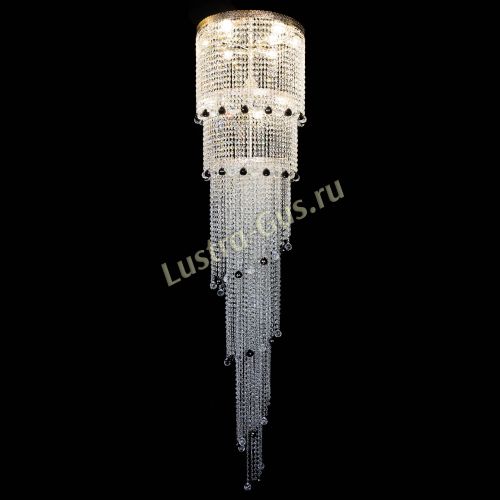 Люстра Милан каскад шар черный в Симферополе Гусь Хрустальный