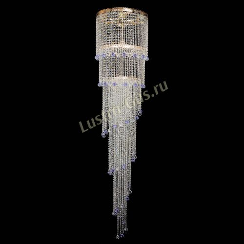 Люстра Милан каскад шар фиолетовый в Симферополе Гусь Хрустальный