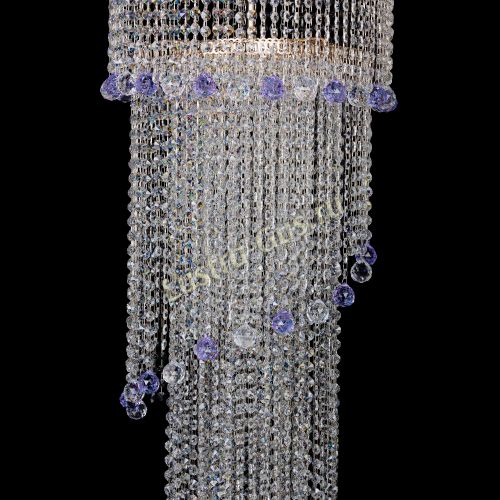 Люстра Милан каскад шар фиолетовый в Симферополе Гусь Хрустальный