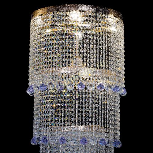 Люстра Милан каскад шар фиолетовый в Симферополе Гусь Хрустальный