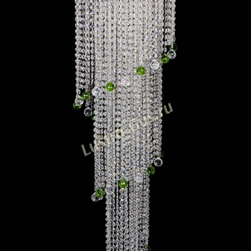 Люстра Милан каскад шар зеленый в Симферополе Гусь Хрустальный