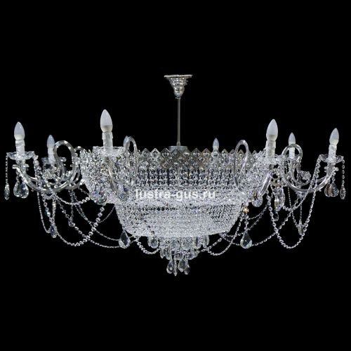 Люстра Сластёна со свечами в Симферополе Гусь Хрустальный