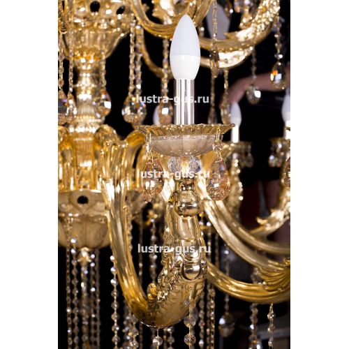 Люстра Венера золото № 30 в Симферополе Гусь Хрустальный