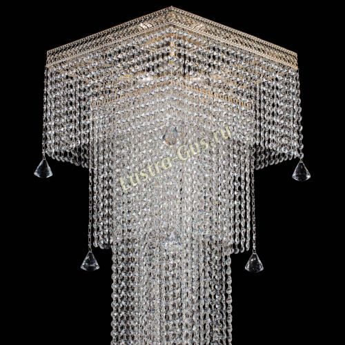 Люстра Венеция Квадрат пирамида с конусами в Симферополе Гусь Хрустальный